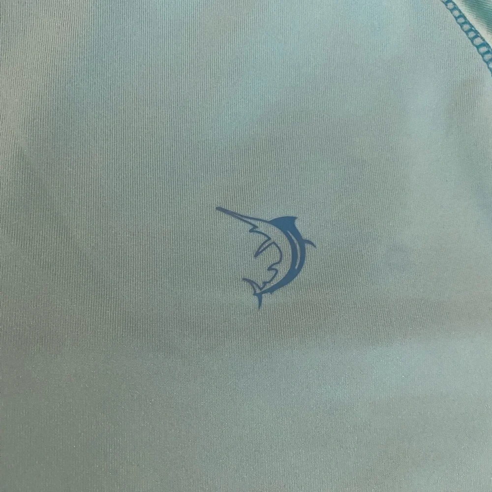 Reel Legends Aqua and Blue Rash Guard